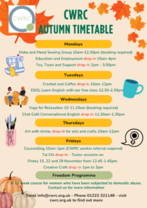 CWRC Autumn Timetable